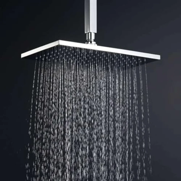 Steinberg Serie 120, Duschbrause eckig, Kopfbrause 145x220mm, Regenbrause mit Easy-Clean-System, Chrom, 18 l/min – Bild 3