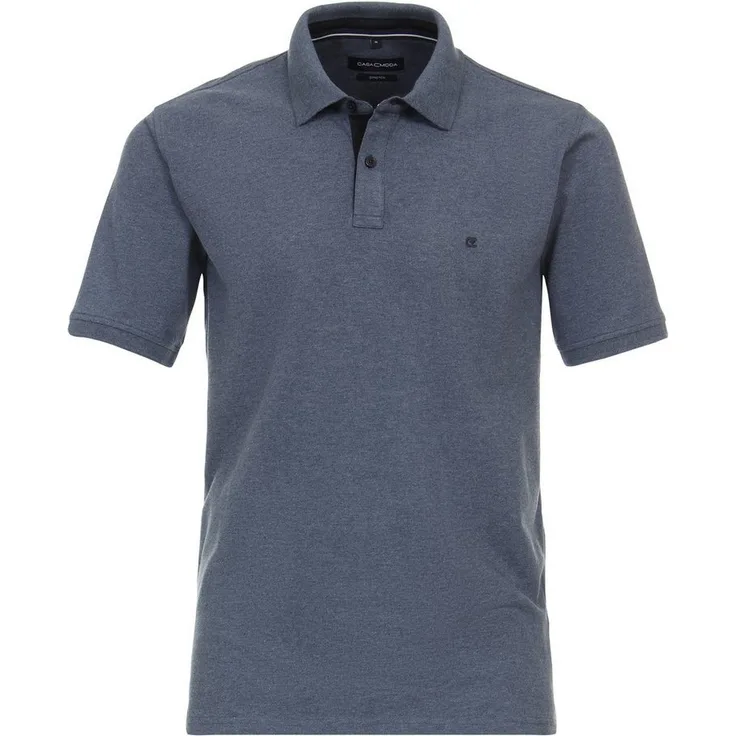 CASAMODA Poloshirt CASAMODA Polo-Shirt uni, bügelleicht, 95 % Baumwolle, 5 % Elasthan, Kurzarm, schwarz