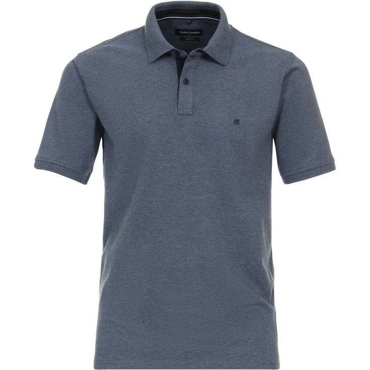 CASAMODA Poloshirt CASAMODA Polo-Shirt uni, bügelleicht, 95 % Baumwolle, 5 % Elasthan, Kurzarm, schwarz – Bild 1