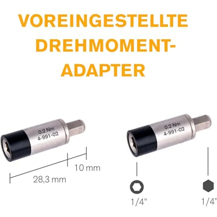 Bernstein Tools for Electronics 4-987 Drehmomentadapter 1/4" (6.3 mm), präzise mit max. 4.0 Nm Drehmoment – Bild 3