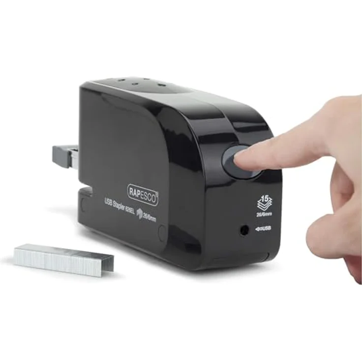 Rapesco Elektrisches Heftgerät 626EL, schwarz – Bild 4