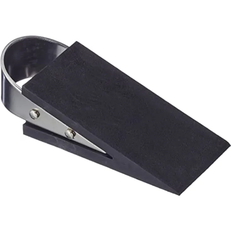 ALCO-Albert 2854 - Türstopper, ca. 5 x 3,5 x 13 cm, schwarz silber
