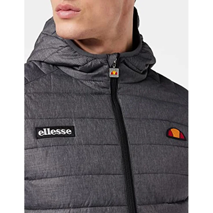 Ellesse Lombardy, Herren Winterjacke mit Kunstfaser-Wattierung und elastischen Einfassungen, grau, M – Bild 3