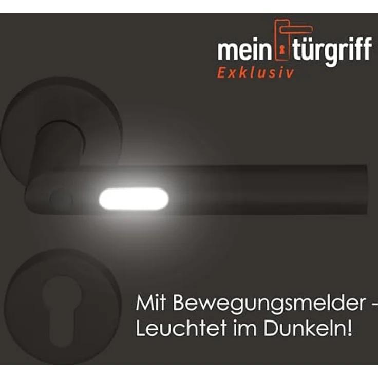 MeinTürgriff Drückergarnitur Orbit Edelstahl LED Türgriff mit Bewegungssensor für Innentüren, silberfarben – Bild 5
