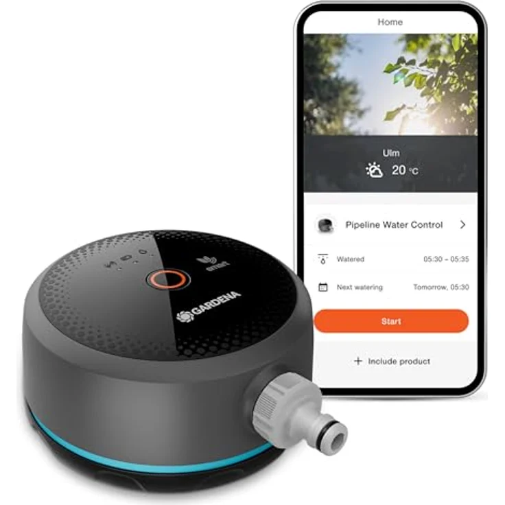 GARDENA 19050-20 Smart Pipeline Water Control, Bewässerungssteuerung mit datengesteuerten Zeitplan und Smart Home Integration – Bild 3