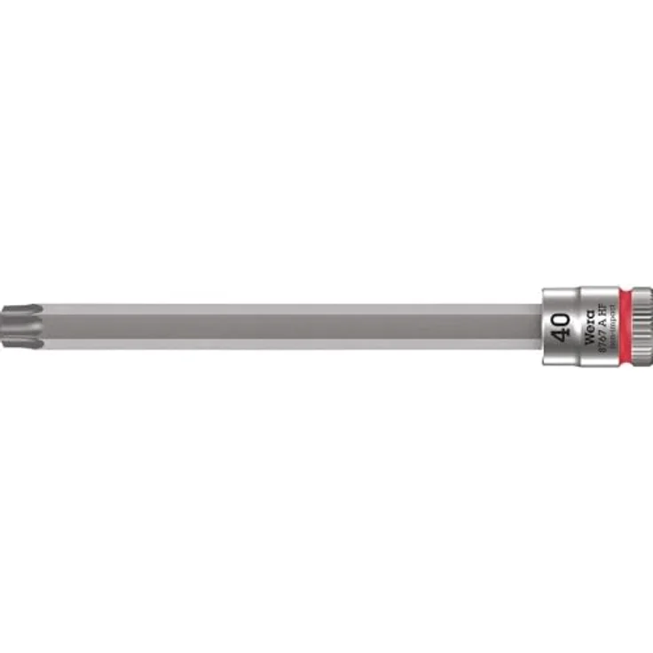 Wera 05003372001 8767 A HF Torx Bitnuss mit 1/4“-Antrieb, TX 40 x 100 mm, Haltefunktion, rot – Bild 1