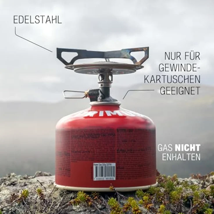 Primus Essential Trail Stove, Gaskocher mit Laminar Flow Brennertechnologie für 1-2 Personen, kompakt und standfest – Bild 4