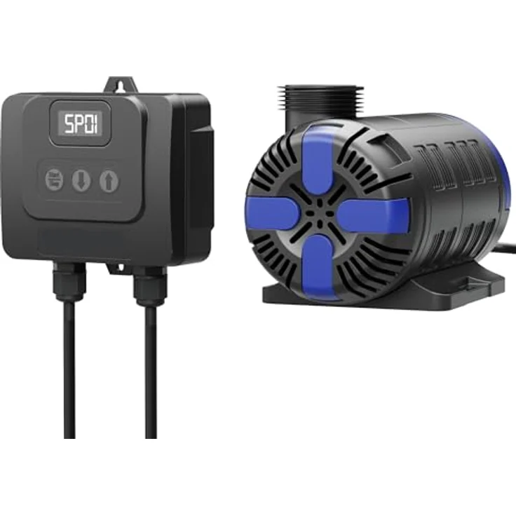 SunSun CET-8000 SuperECO Teichpumpe 8000 l/h / 80 W, energiesparende Filterpumpe, Bachlaufpumpe für Koiteiche, Umwälzpumpe, Gartenteichpumpe – Bild 2