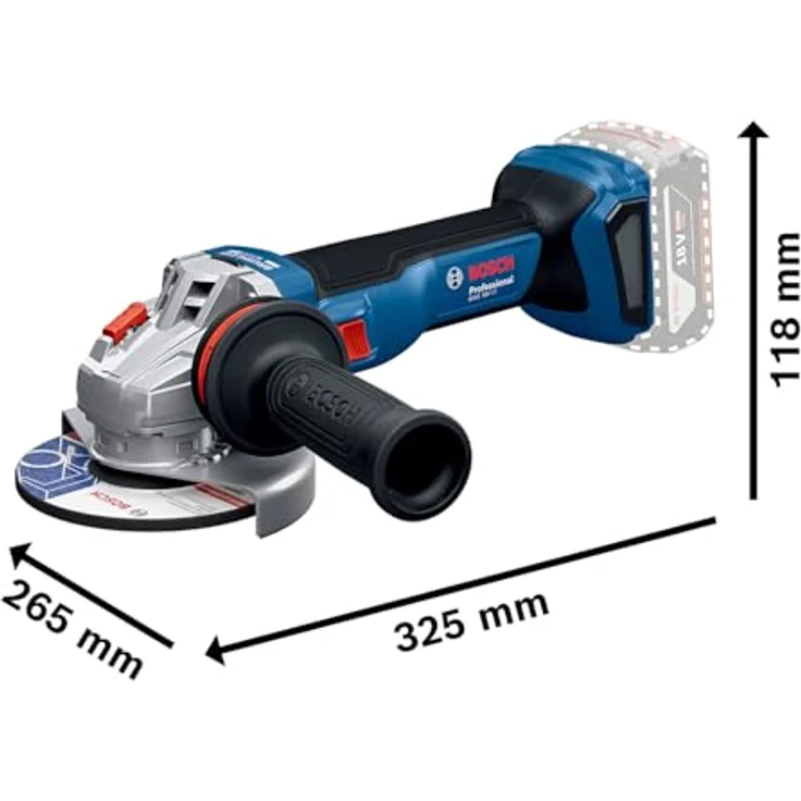 Bosch Professional Akku-Winkelschleifer »GWS 18V-11«, ohne Akku, ohne Ladegerät, mit Schutzhaube und Vibration Control Handgriff – Bild 7