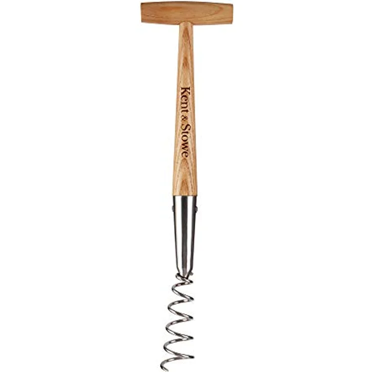 Kent & Stowe Löwenzahnzieher – Löwenzahn Entferner aus hochwertigem Edelstahl, Unkrautentferner mit Stiel aus Eschenholz, Länge: 38 cm – Bild 1