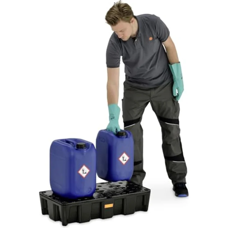 Cemo Auffangwanne "35 HD", 35 l mit PE-Rost, stapelbar, aus HDPE, Zulassung Z-40.22-548, B x H x T: 80 x 18 x 40 cm – Bild 3