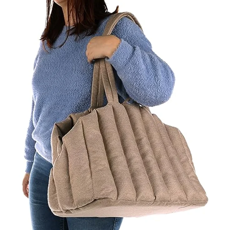 Flamingo Tragetasche Gladys BEIGE 58x32x34CM – Bild 2