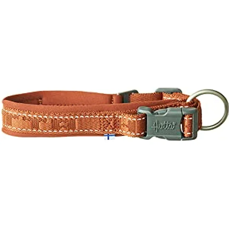 Hurtta Casual Hundehalsband ECO 40-50 cm, Cinnamon - Nachhaltiges Hundehalsband mit 3M-Reflektoren
