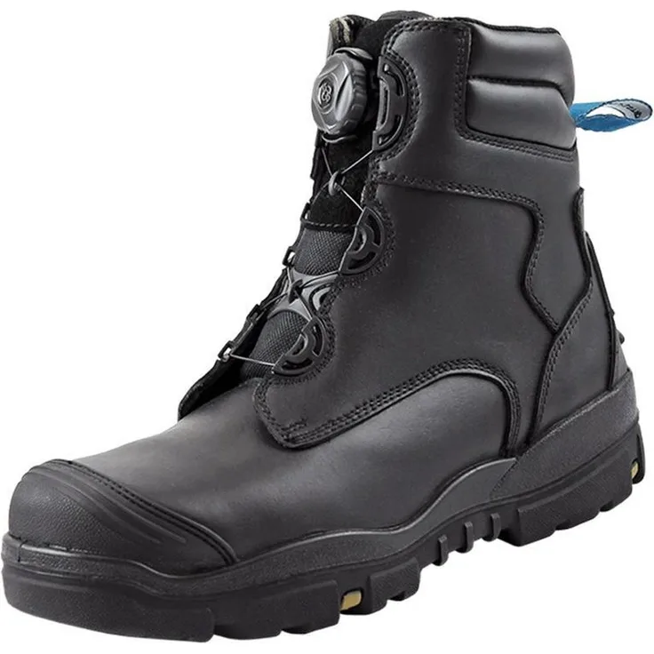 Bata Helix Longreach Black Boa, Sicherheitsschuhe Knöchelstiefel S3, mit Dämpfungssystem, Grösse 43, schwarz