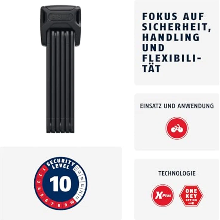 Abus Bordo 6000K-90 SH Faltschloss black – Bild 2