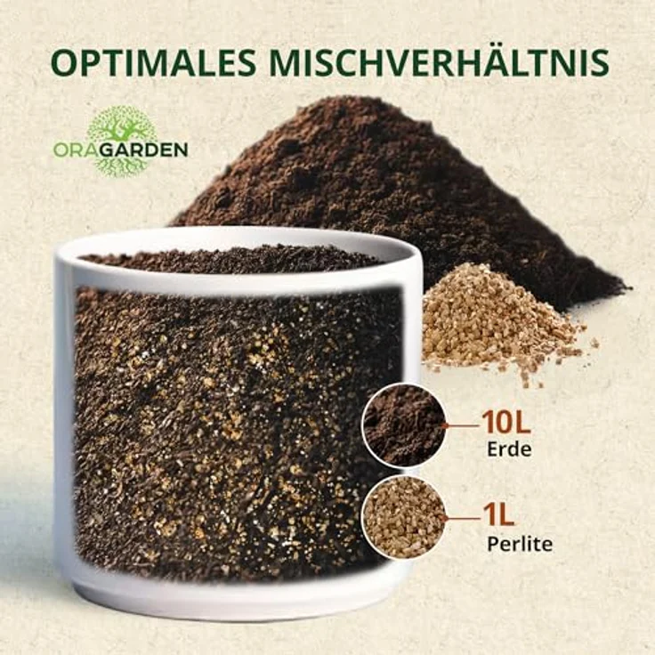 OraGarden Premium Vermiculit für Aussaat Gartenbau Kübelpflanzen Körnung: 0-5 mm (3L) – Bild 4