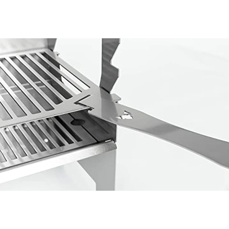 FENNEK 2.0 - Outdoor Holzkohlegrill - Edelstahl - zerlegbar - Holzkohlegrillfläche 37,6 x 24,3cm – Bild 3