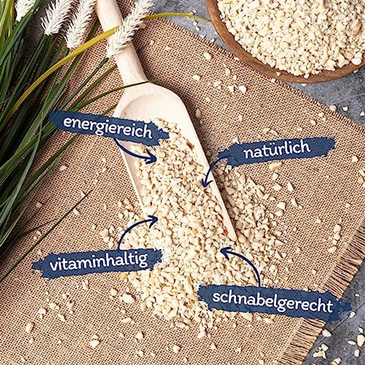 Lyra Pet® | 25 kg Erdnusskerne Weiß Gehackt | Ideal für Kleine Vögel & Jungtiere | Wildvogelfutter für Sommer & Winter | Fetthaltig & Nährstoffreich | Energiespender Wildvögel | Gehackte Erdnüsse – Bild 2