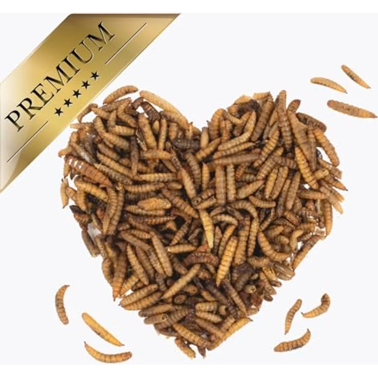 Lyra Pet® 1 kg getrocknete Soldatenfliegenlarven | Black Soldier Fly | Hermetia Illucens | Reich an Kalzium & Proteinen | Energiereiches Futter für Vögel, Fische, Nager & Reptilien – Bild 5