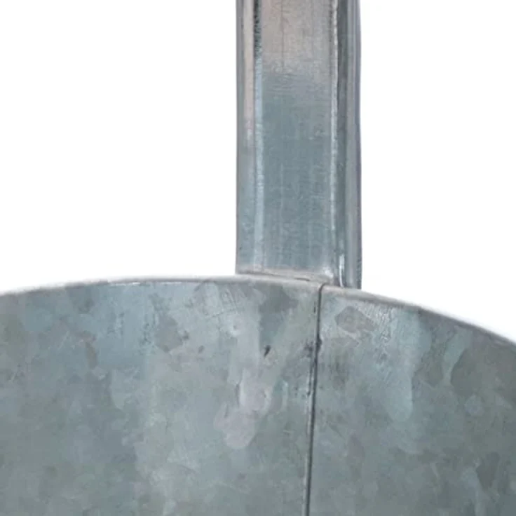 Spetebo 6er Set Balkon Hängetopf Silber mit Haken zum Aufhängen - Zink Garten Blumentopf für Geländer und Zaun - Pflanzen Hängetöpfe Kräuter Topf Blumen Vase Übertopf mit Aufhängung – Bild 3