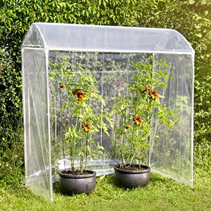 Windhager Tomatengewächshaus Alustar Premium, Stabiles Gewächshaus zur Anzucht von Gemüse, UV-Beständig, 170 x 150 x 80 cm, 38111 – Bild 2