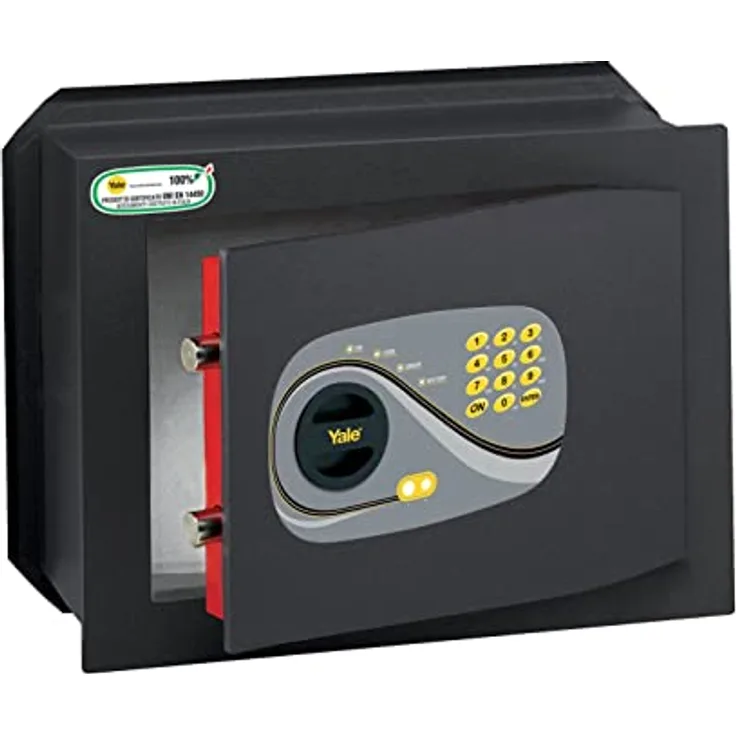 YALE Serie 326 Zertifizierter Safe Digitaler Wandtresor, Schwarz