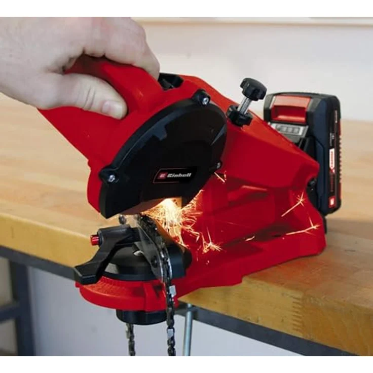 Einhell Akku Sägekettenschärfgerät GE-CS 18 Li Solo Power X-Change PXC (Lithium Ionen, 18 V, LED Licht, Leerlaufdrehzahl 6500 U-min, ohne Akku und Ladegerät) – Bild 3