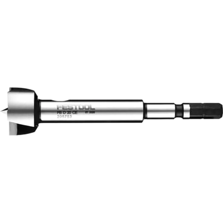Festool Forstnerbohrer FB D 20 CE - 205753, 20 mm, austauschbare Zentrierspitze für exakte, ausrissfreie Sacklöcher – Bild 2