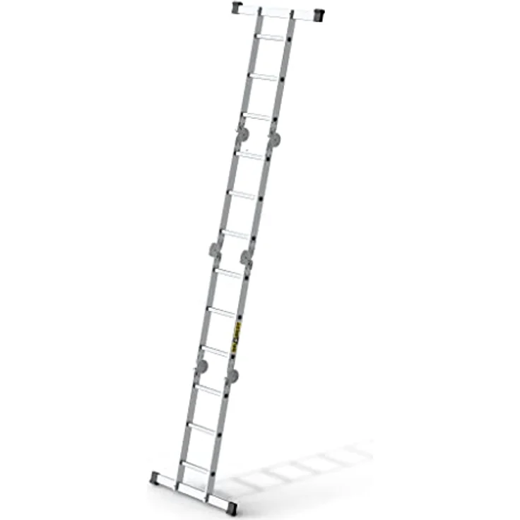 DRABEST Leiter PRO Serie Alu Leiter Gelenkleiter 4x3 mit Plattform Trittleiter Mehrzweckleiter Arbeitsgerüst Tritt Klappbar bis 150 kg belastbar – Bild 5