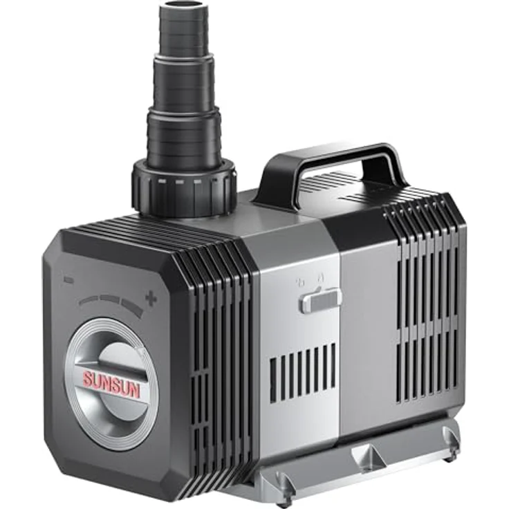 SunSun CTP-12000 SuperECO Teichpumpe, energiesparende Filterpumpe für Koiteiche, 12.000 l/h / 100 W, Gartenteichpumpe in blau – Bild 2