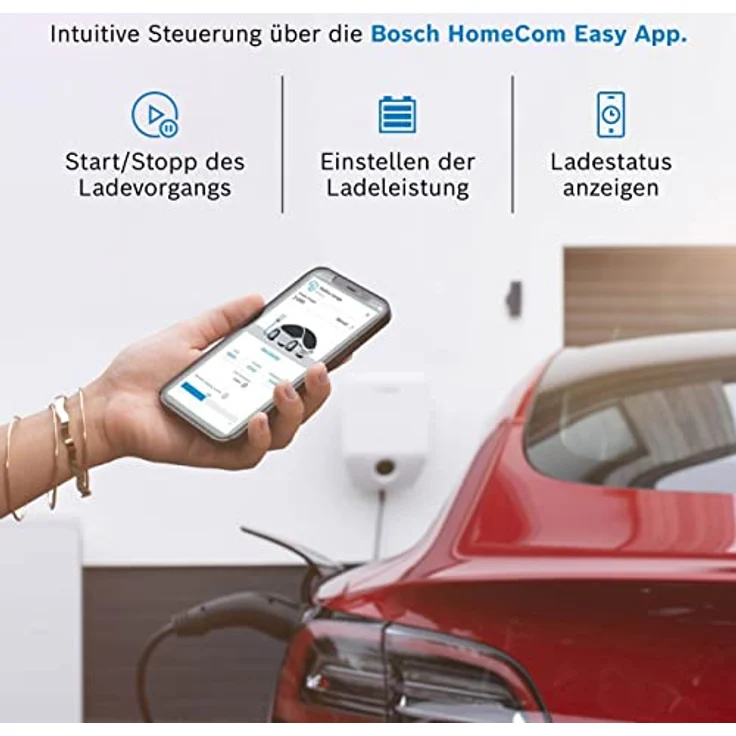 Bosch Power Charge 7000i - Wallbox - bis zu 11 kW - Ladekabel: IEC Typ 2 - inkl. WiFi- und Ethernet-Anschluss - 7,5m Kabel – Bild 3