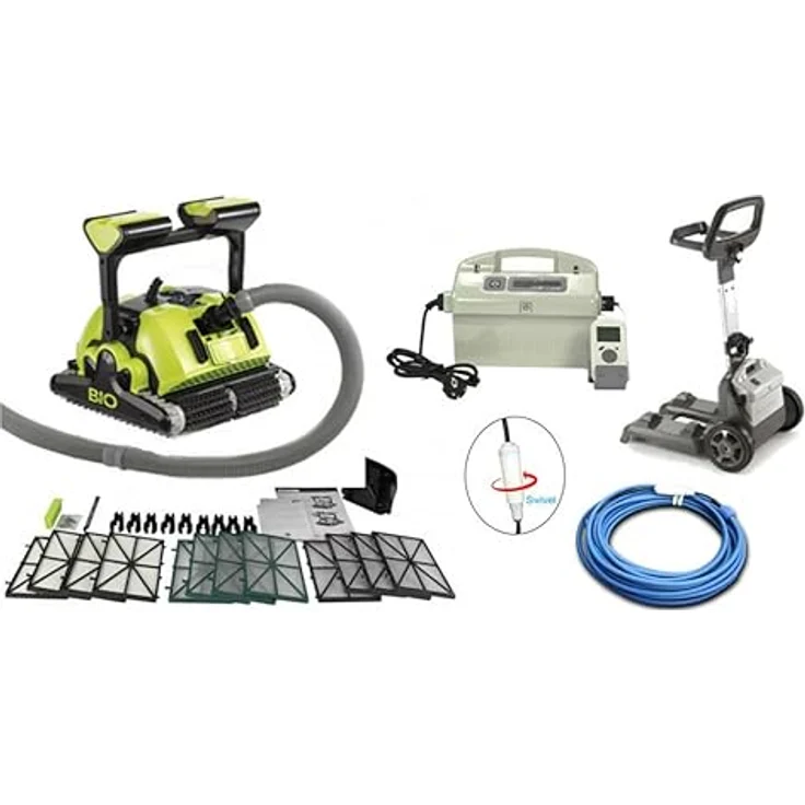 Dolphin DolphinS Cleaner Poolroboter Schwimmteichreiniger mit Active-Brushing, inkl. Fernbedienung und Caddy, für Naturpools bis 12 m Länge – Bild 4