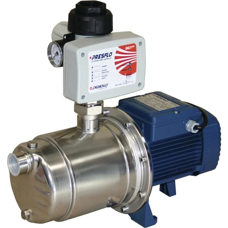 Pedrollo EVOMAT FIX FUTUREJETm ST 2A, Hauswasserautomat mit 7200 L/h Fördermenge, Edelstahlkonstruktion und automatischer Pumpensteuerung