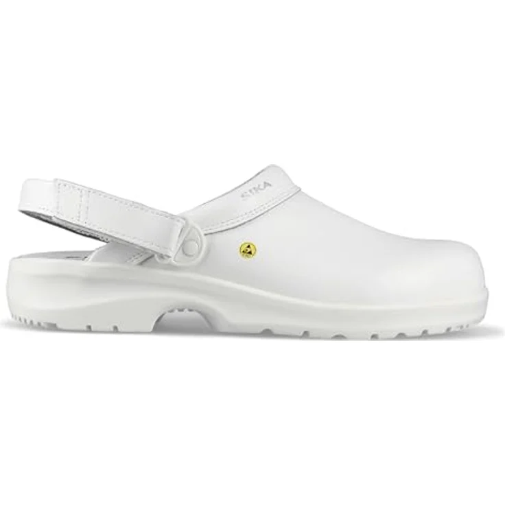 Sika Arbeitsschuh Fusion ESD offener Clog mit verstellbarem Fersenriemen, Weiß, Größe 38, rutschhemmende und stoßabsorbierende Sohle – Bild 2