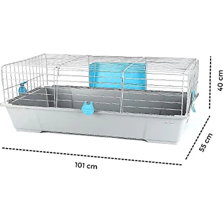 GarPet Kaninchenkäfig innen Indoor Hasenkäfig Meerschweinchen Käfig Hasenstall Kaninchenstall Nagerkäfig – Bild 2