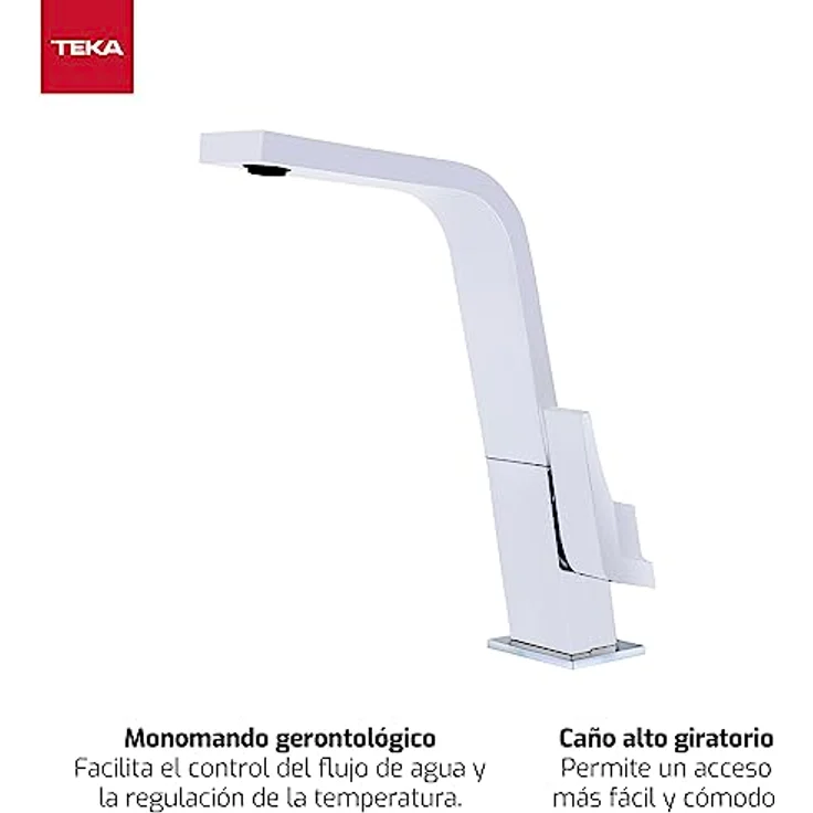 Teka Küchenarmatur IC 915 W, Einhand-Küchenarmatur mit schwenkbarem Auslauf, weiß – Bild 3