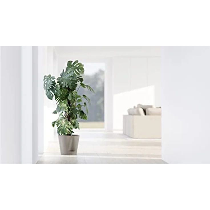 ECOPOTS Blumentopf Venice 2 mit Bewässerung Braun Grau - Durchmesser Ø 40 cm rund groß - Pflanzentopf aus Recycling Kunststoff - Übertopf mit Wasserversorgung modern für Indoor und Outdoor – Bild 3