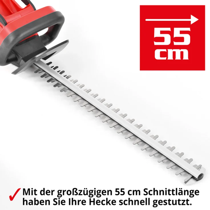 HECHT 6040, Akku-Heckenschere mit 76 cm Schnittlänge, 20 mm Schnittkapazität, 40V, diamantgeschliffen – Bild 4