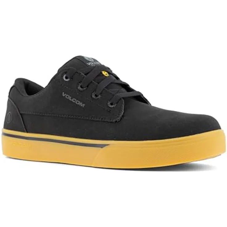 Volcom Sicherheitsschuh, Skate-inspirierte Arbeitsschuhe, extrabreiter Zehenbereich, schwarz