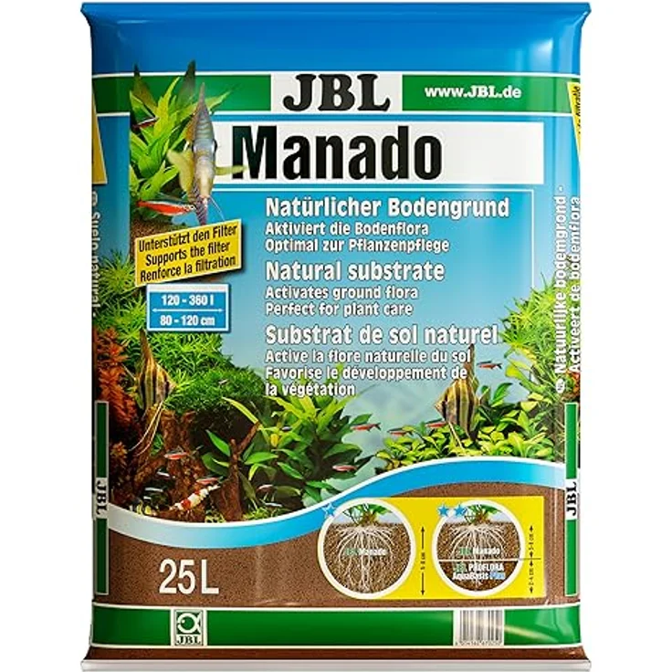 JBL Aquarien-Substrat Manado, 25 l, Körnung 0,5-2 mm – Bild 1