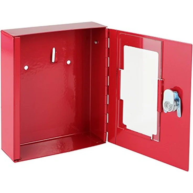 HMF 1021-03 Notschlüsselkasten mit Glasbruchhammer, 15,0 x 12,0 x 4,0 cm, RAL 3001 rot – Bild 3