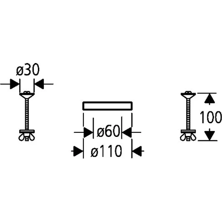 Grohe Befestigungssatz 43500000 für Servo-Set, passend für Grohe Keramik-Spülkästen – Bild 2