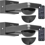 Oktaplex motion Oktaplex 2er Set Tea schwenkbarer Bewegungsmelder Aussen 360 Grad inkl. Fernbedienung Infrarot-Sensor IP65 9m Reichweite 230V Bewegungssensor anthrazit