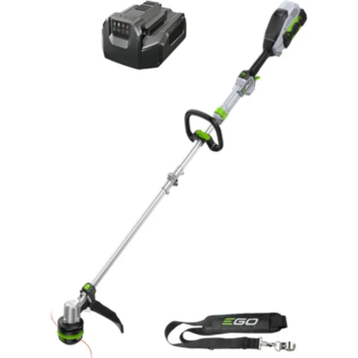 EGO Europe ST1511E-T Akku-Rasentrimmer, 38 cm Schnittbreite mit 2,5 Ah Akku und Standardladegerät, verstellbarer Teleskopschaft
