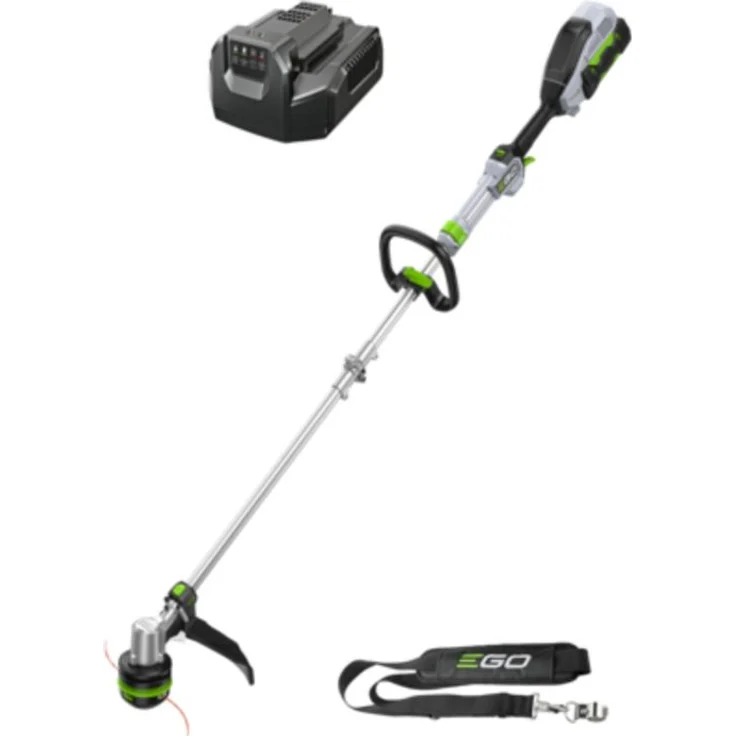 EGO Europe ST1511E-T Akku-Rasentrimmer, 38 cm Schnittbreite mit 2,5 Ah Akku und Standardladegerät, verstellbarer Teleskopschaft