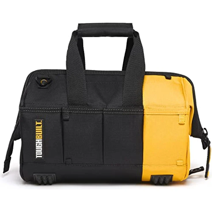 ToughBuilt tou-60–12 12 Zoll massive Mund Tasche, Schwarz/Gelb - Hartkunststoff-Futter, abschließbarer Reißverschluss, robuste Gummifüße – Bild 1
