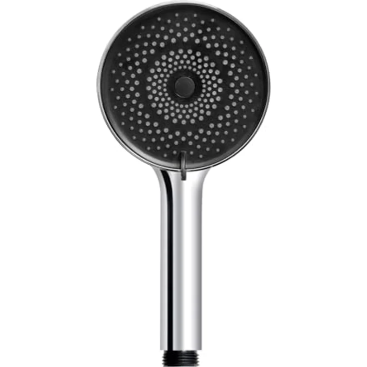 WENKO Softwater Duschkopf, Handbrause mit 3 Strahlarten, Ø 12 cm, mikrofeine Düsen für sanftes Wasser, spritzarm und leise – Bild 1