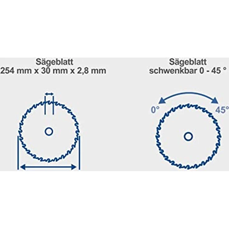Scheppach HS110S, Tischkreissäge mit 2000 Watt Motor, 254 mm Sägeblatt, stufenlos verstellbar, Gehrungsanschlag -60° bis +60° – Bild 3