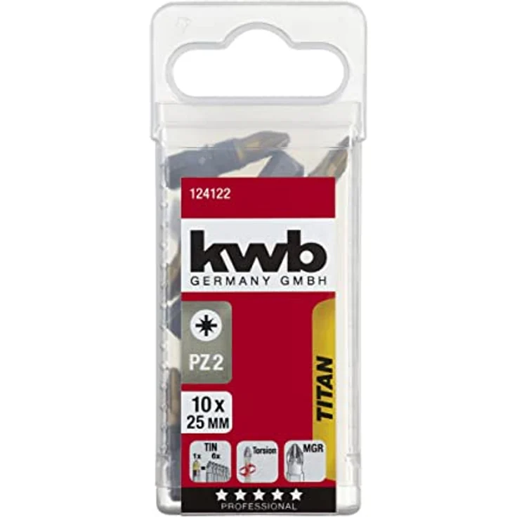 kwb Titan Bits – 10er PZ 2 Bit-Set 25 mm – Bild 4
