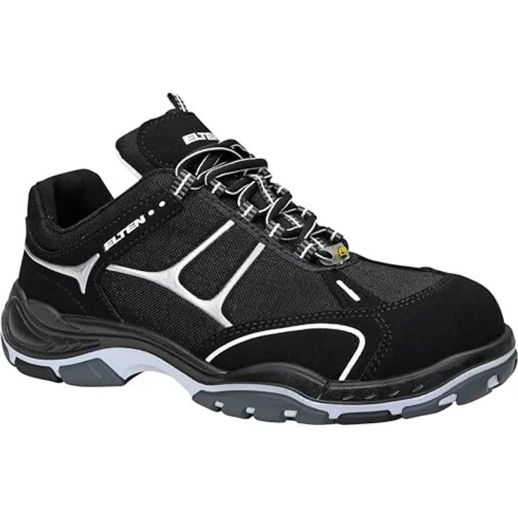 ELTEN MOTION Low ESD S2, Sicherheitsschuh aus hydrophobierter Mikrofaser in Grau, Atmungsaktives Textilfutter, EN ISO 20345 S2 SRC – Bild 1